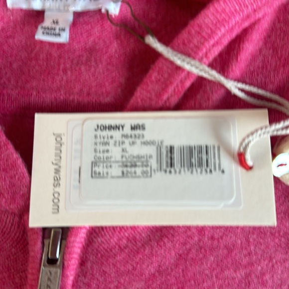 Johnny Was Ryan Zip Up Hoodie in Fuchsia XL NWT - Picture 8 of 13